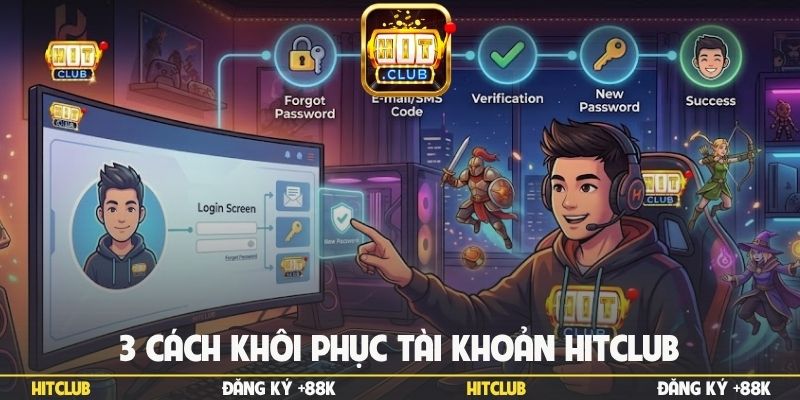 3 cách khôi phục tài khoản Hitclub