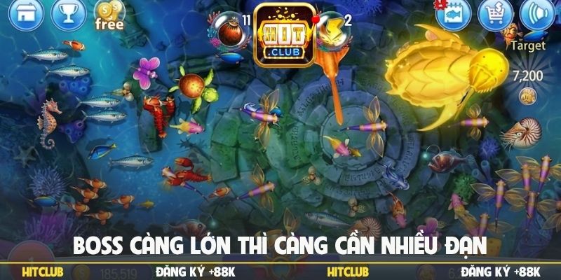Boss càng lớn thì càng cần nhiều đạn