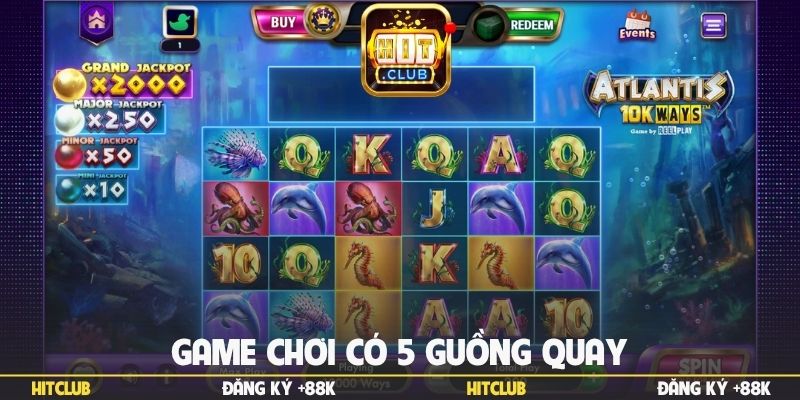 Game chơi có 5 guồng quay